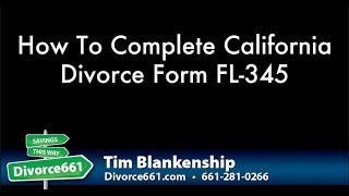 California Divorce How To Complete Property Order For Judgment FL 345 [upl. by Theda871]