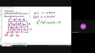 Week 19 Wednesday Finding Zeros using division and factoring [upl. by Hornstein533]