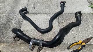 2008 BMW 328i Front Coolant Hose Replacement E90 [upl. by Anirbas]