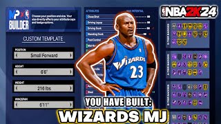 BEST WIZARDS MICHAEL JORDAN BUILD IN NBA 2K24 [upl. by Jary]