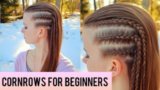 Cornrows for Beginners  LEARN TO BRAID  How to Hair DIY [upl. by Notsgnik]