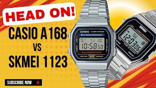 Casio A168WA vs Skmei 1123 Retro Digital Watch Showdown [upl. by Creight]