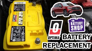 MercedesBenz GLC300 2016 OPTIMA H6 BATTERY  New Battery Install [upl. by Ymled]