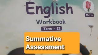 2nd stdEnglish workbook answersSummative Assessment mottuclass2ennum ezhuthum [upl. by Amehr]