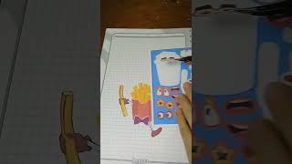 Juego sticker rompecabezas patatas fritas papas  Game puzzle french potatoes asmr binaural [upl. by Wallie]