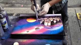 Amazingly Fast Spray Paint Artist [upl. by Idroj]