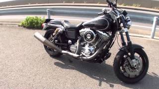 HarleyDavidson Sound FXDC Zippers Muscle 107 ハーレーダビッドソン ダイナ バーン！チタンマフラー [upl. by Trin]