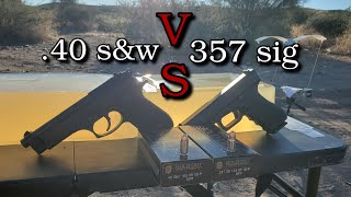 40 sampw VS 357 sig Speer Gold Dot Ballistic Gel Test [upl. by Wickham751]