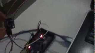 Teste com sensor giroscópio L3G4200D atuando um motor através do arduino [upl. by Miner]