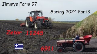 ZETOR 11245 amp zetor6911 2024 Spring part 3 greece [upl. by Yhprum]