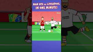 Man Utd vs Liverpool in 60 seconds⏱️ manutd liverpool premierleague [upl. by Swanson]