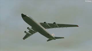 Russian Air Force An124 Ruslan military transport aircraft [upl. by Joane]