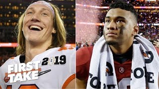 Trevor Lawrence vs Tua Tagovailoa Whos the better quarterback  First Take [upl. by Urana]