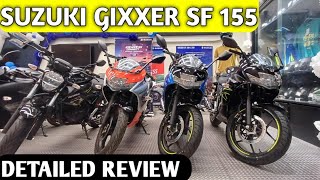 SUZUKI GIXXER SF 155  New ON Road Price Mileage Top Speed Detailed Review 👌 [upl. by Chrisman]