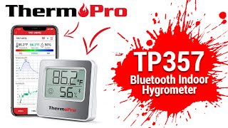 Thermopro TP357 Bluetooth Digital Indoor Hygrometer Thermometer Setup Video [upl. by Akimit]