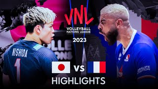 LEGENDARY MATCH  JAPAN vs FRANCE  Mens VNL 2023 [upl. by Ynnot]