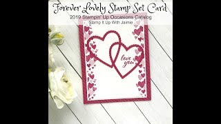 Stampin Up 2019 Occasions Catalog Tutorial Forever Lovely Card [upl. by Zondra]