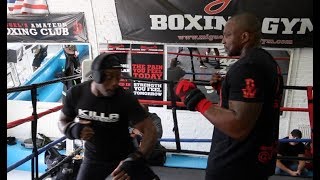 NIGEL BENN TEACHES DILLIAN WHYTE HOW TO WHIP THOSE SHOTS TO BODY IN EXCLUSIVE FOOTAGE [upl. by Ateuqirne470]