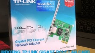 Unboxing TPLink Gigabit PCIe Network Adapter TG3468 [upl. by Frame]