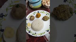 Traditional Bengali lunch thali 😊cooking recipe youtube [upl. by Eilsek455]