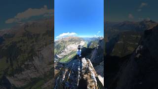 Basejump en Suisse avec un double backflip 😍🤯 basejump adventure travel [upl. by Nomla]