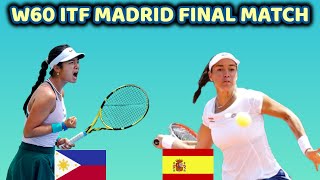 ITF W60 Madrid FINALS Alexandra Eala VS Marina Bassols Ribera 1st set [upl. by Nnylirehs106]