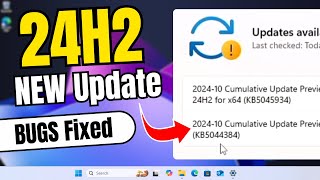 Windows 11 24H2 NEW Update⚡KB5044384  All 24H2 BUGS Fixed [upl. by Upali]