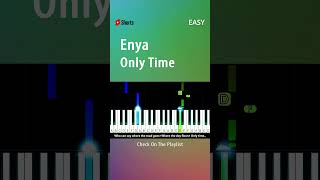 Enya  Only Time  EASY Piano TUTORIAL by Piano Fun Play youtubeshorts shorts [upl. by Roath]