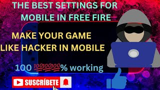 BEST SETTINGS FOR FREE FIRE IN MOBILE MAKE YOIR GAMEPLAY LIKE HACKER ANRGAMING125 SUBSCRIBE LIKE [upl. by Olraced]