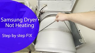 Samsung Dryer  Not Heating Repair [upl. by Ardnasxela]