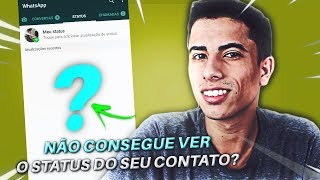 Não consegue ver os status de um contato no WhatsApp Entenda os motivos [upl. by Filipe]