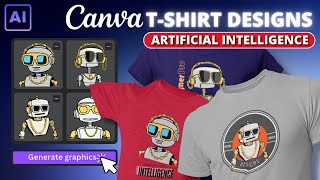 Create TShirt Designs With AI on Canva  Generate Designs Instantly [upl. by Hebert]