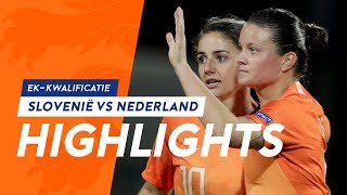 Highlights Slovenië  OranjeLeeuwinnen 4102019 EKkwalificatie [upl. by Eneryc453]