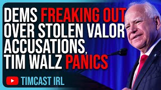 Democrats FREAKING OUT Over Stolen Valor Accusations Tim Walz PANICS [upl. by Acinot]