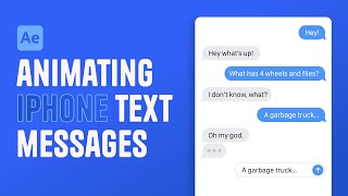 After Effects Tutorial  Animating iPhone text messages [upl. by Esinart]