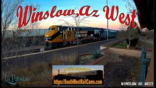 Winslow AZ  BNSF Seligman Sub MP 2854  West  SouthWest RailCams LIVE [upl. by Cardew]