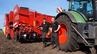 Aardappelen rooien met GRIMME SE 260 Loonb Bouwman Noordbroek [upl. by Ateekan]