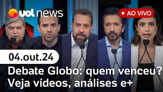 Debate Globo Quem ganhou o debate em SP vídeos análises como foi último embate e mais  UOL News [upl. by Kiel]