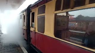 Severn Valley Railway Autumn Steam Gala Steam train leaving Bewdley Station Saturday 2192024 [upl. by Rosenwald]