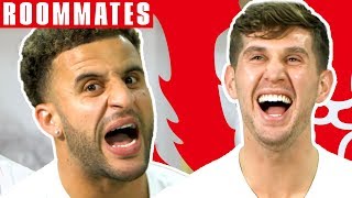 Walker vs Stones  Walker STILL Cant Believe his FIFA 19 Stats  Roommates  England [upl. by Polivy]