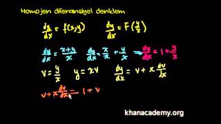 Birinci Dereceden Homojen Denklemler 1 Diferansiyel [upl. by Aitetel]