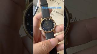 Rolex Cellini 51168 18K Gold Rare Black Two Tone Dial shorts 名表tv cellini [upl. by Etnuhs]