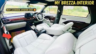 FINALLY❗️MY BREZZA 2022 INTERIOR FULLY CONVERTED TO RANGE ROVER 😍 ULTRA LUXURY ✅ NEW BREZZA MODIFIED [upl. by Eusadnilem860]