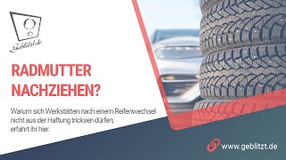 Radmutter nachziehen Diese Rechte haben Autofahrer nach einem Reifenwechsel  Geblitztde  News [upl. by Annhej]