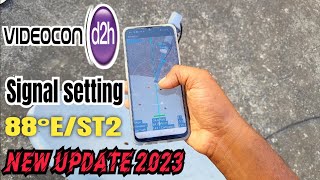 Videocon d2h signal setting free  mobile app se frequency kaise set karen  satellite director 2023 [upl. by Adnohryt344]