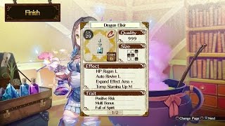 Atelier Firis  Ultimate Items  Dragon Elixir AOE Max HP [upl. by Arabelle698]