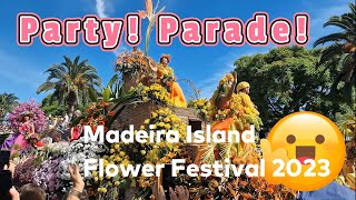 FLOWER FESTIVAL Madeira Island  PARADE  PARTY  28 APRIL 2023  FESTA DA FLOR  PORTUGAL [upl. by Nahtal118]