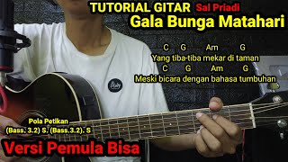 Tutorial Gitar Gala Bunga Matahari  Sal Priadi  Versi Gampang Pemula [upl. by Aleta732]