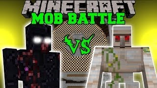 MUTANT OBSIDIAN GOLEM VS MUTANT IRON GOLEM  Minecraft Mob Battles  Mods [upl. by Seldun]