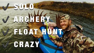 Driven Solo Archery Alaska Moose Float Hunt [upl. by Nilat]